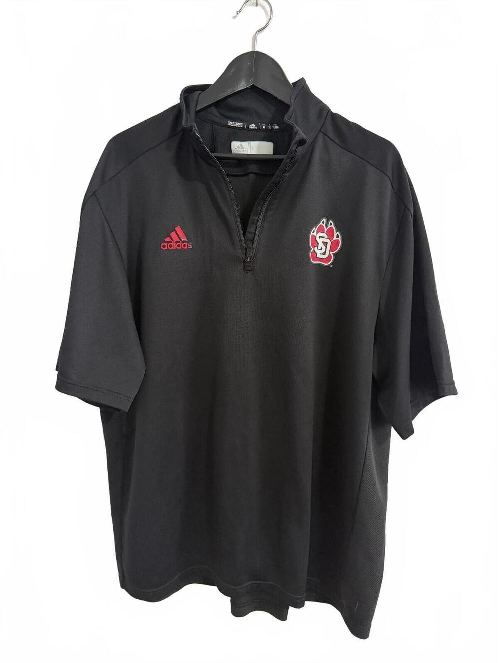 University of South Dakota Coyotes Adidas 1/4-Zip Polo Sz XL